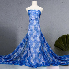 African Lace Fabric with Crystal High Quality French Mesh Lace Fabric for Sewing Women Wedding Party Dresses