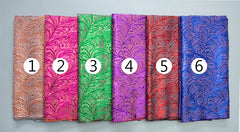 African Brocade Lace Fabric French Women Damask Gilding Lace Nigerian Jacquard Fabric for Party Dresses