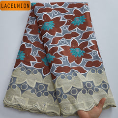 African Lace Fabric With Stones Embroidery Swiss Voile Lace In Switzerland High Quality Dubai Cotton