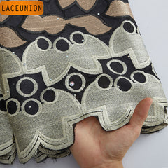 African Lace Fabric With Stones Embroidery Swiss Voile Lace In Switzerland High Quality Dubai Cotton