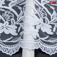 Nigerian Party African Bridal Lace Fabric Sequin Lace Fabric Embroidery Milk Silk Lace Color Fabric