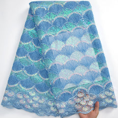 African Mesh Lace Fabric High Quality Nigerian French Mesh Lace