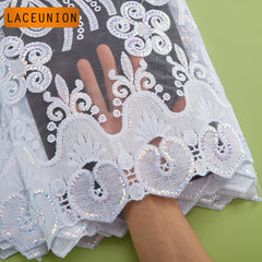 Sequins Embroidered Bridal Fabric French Lace