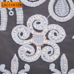 Sequins Embroidered Bridal Fabric French Lace