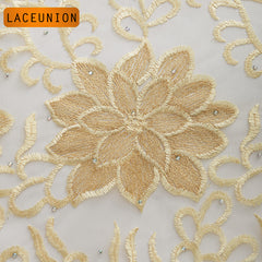 Sheer Bright Embroidery Floral Fabric