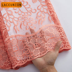 Sheer Bright Embroidery Floral Fabric