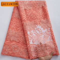 Sheer Bright Embroidery Floral Fabric