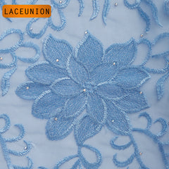 Sheer Bright Embroidery Floral Fabric