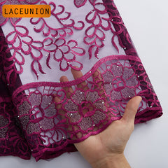 Sheer Bright Embroidery Floral Fabric